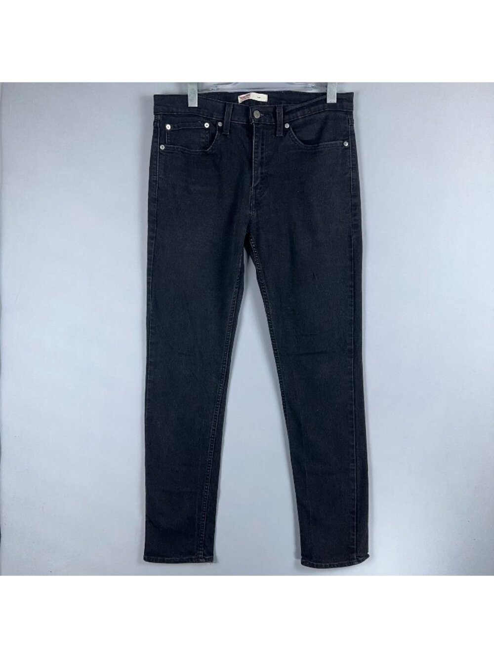 Signature Levis Jeans Straight Leg Slim Fit Mens Size W34 x L34 Black Dark Wash